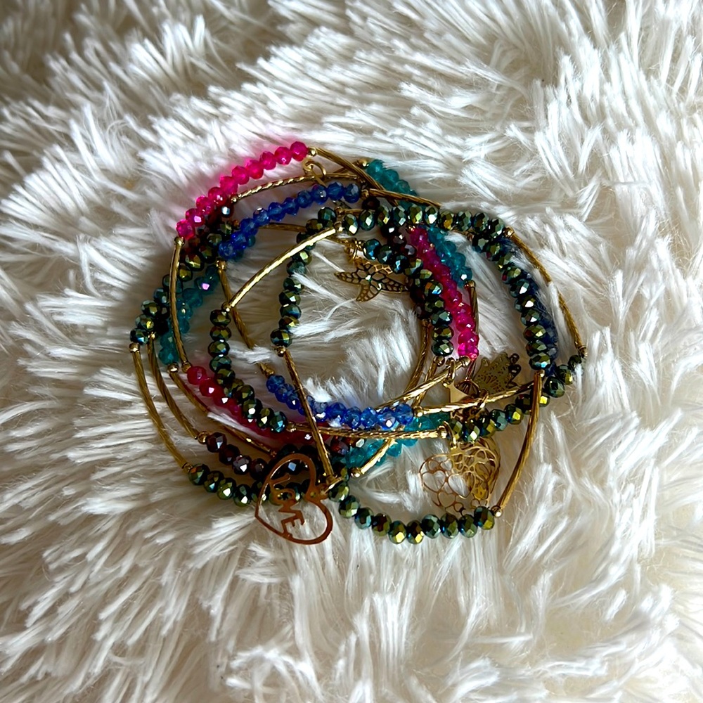 7 Charm/Bead Bracelets